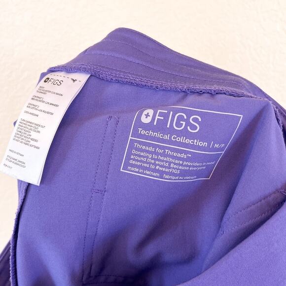 Figs Zamora Jogger Pant Scrubs Medium Petite Amethyst Purple High Waisted - Picture 8 of 8